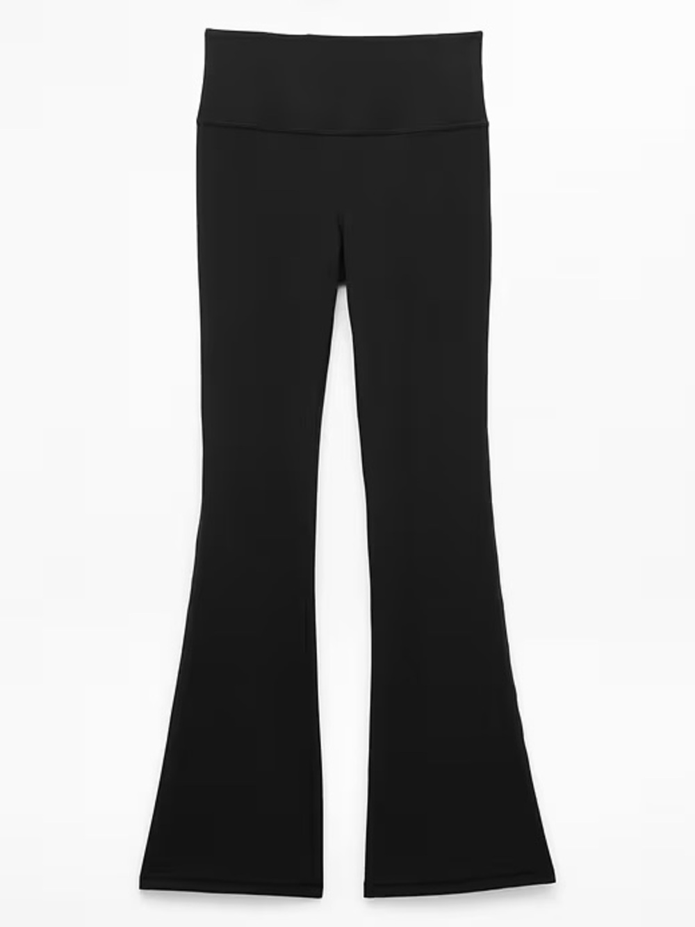 Athleta Elation Rib Crop Flare Pants Womens Large Black High Rise Yoga Legging